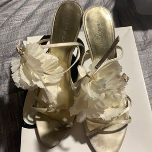 Used Nine West Flower Heeled Sandals